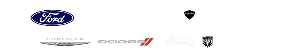 Ford, Nissan, Hyundai, Genesis, Kia, Chrysler, Dodge, Jeep, Ram